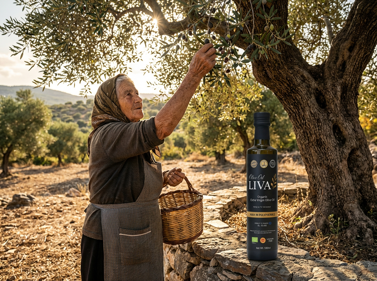 Olive groves at golden hour