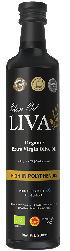 LIVA Groves olive oil bottle